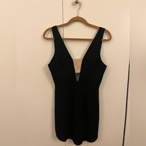 Black cutout mini dress